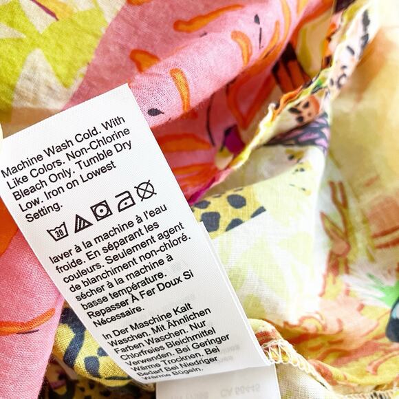 J Crew Women 0 Classic Popover Blouse Safari Ratti Animals AN100 Top Shirt - Picture 9 of 9